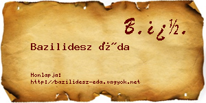 Bazilidesz Éda névjegykártya